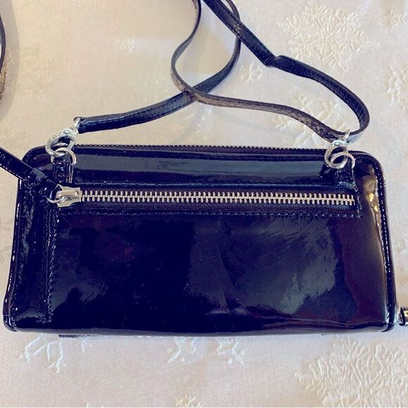 Brighton Wallet Crossbody Handbag Smooth & Patent Leather Snakeskin Print - Picture 6 of 9